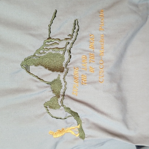 gorpcore Khaki Utility Vest with Multiple Pockets Machu Picchu Embroidered Sz M - Picture 5 of 12